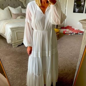 White maxi dress